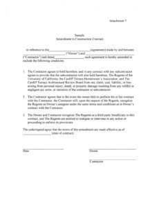 editable 44 professional contract amendment templates &amp;amp; samples construction contract addendum template sample