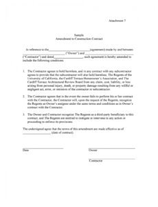 editable 44 professional contract amendment templates &amp; samples construction contract addendum template sample