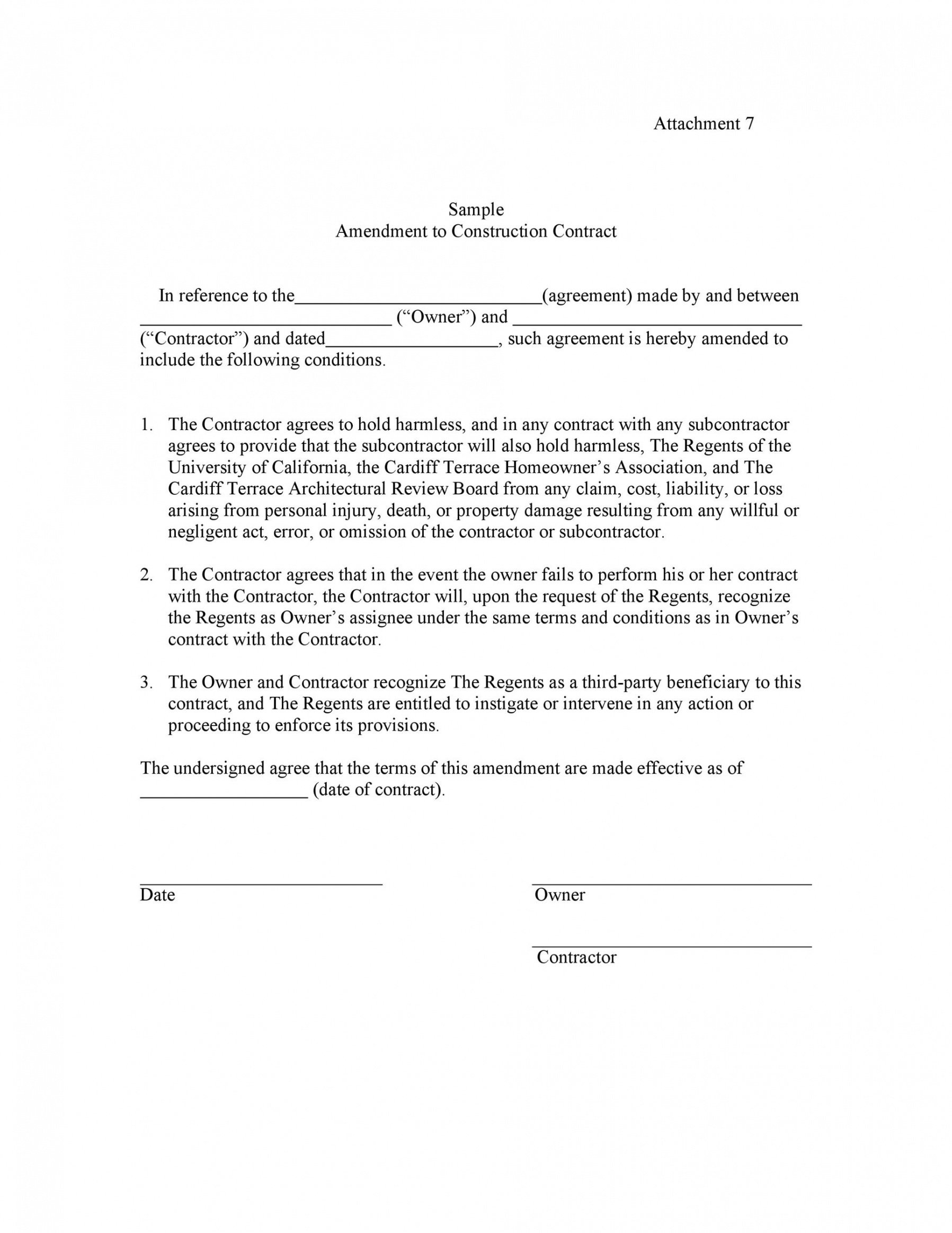 editable 44 professional contract amendment templates &amp; samples construction contract addendum template sample