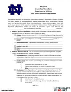 editable 8 most common terms of sponsorship agreement form  template hq athlete sponsorship contract template pdf