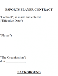 editable creating an esport player contract template part 1 athlete sponsorship contract template word