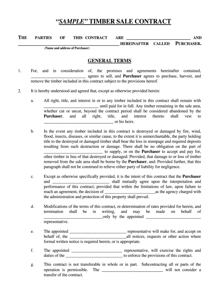 free logging contract  fill online printable fillable blank logging contract template example