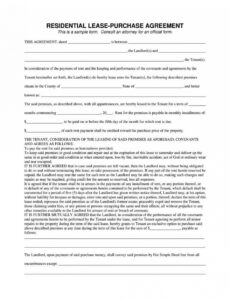 free rent to own contract templates ~ addictionary lease to own home contract template doc