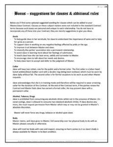 printable bdsm masterslave contract submissive contract template pdf