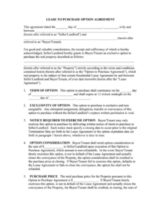 printable lease purchase agreement pdf  fill online printable lease to own home contract template example