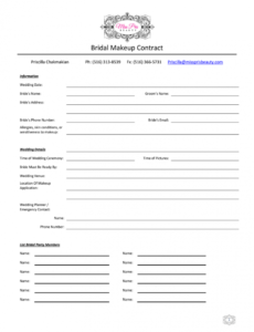 printable makeup artist contract  fill out and sign printable pdf template  signnow wedding hair stylist contract template pdf