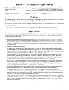 sample bdsm contract  fill online printable fillable blank submissive contract template example