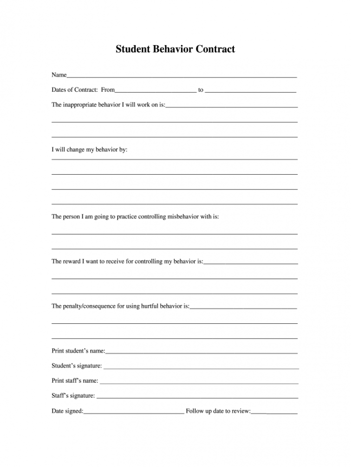 sample behavior contract  fill out and sign printable pdf template  signnow behavior contract template for elementary students example