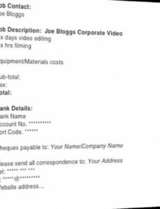 sample freelance video editor invoice template  how to create a freelance video  editor invoice template freelance video editing contract template excel