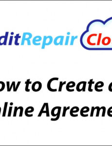 sample how to create an online agreement in credit repair cloud credit repair contract template excel