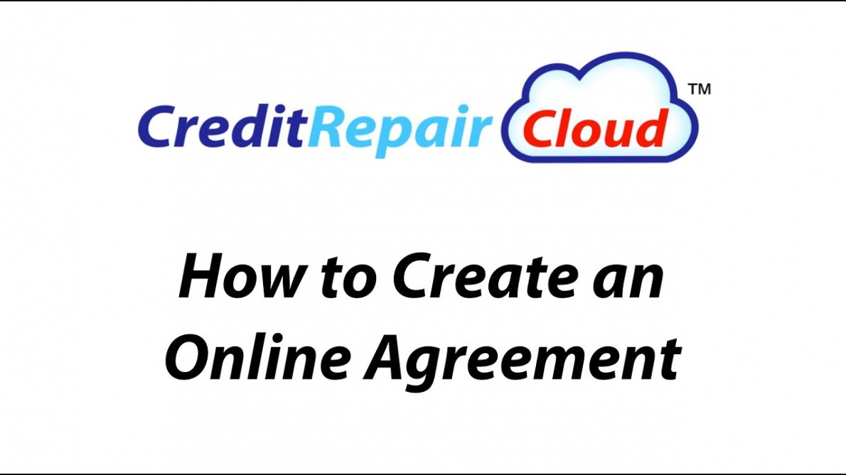 sample how to create an online agreement in credit repair cloud credit repair contract template excel