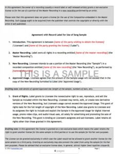 sample record label contract template ~ addictionary independent record label contract template sample