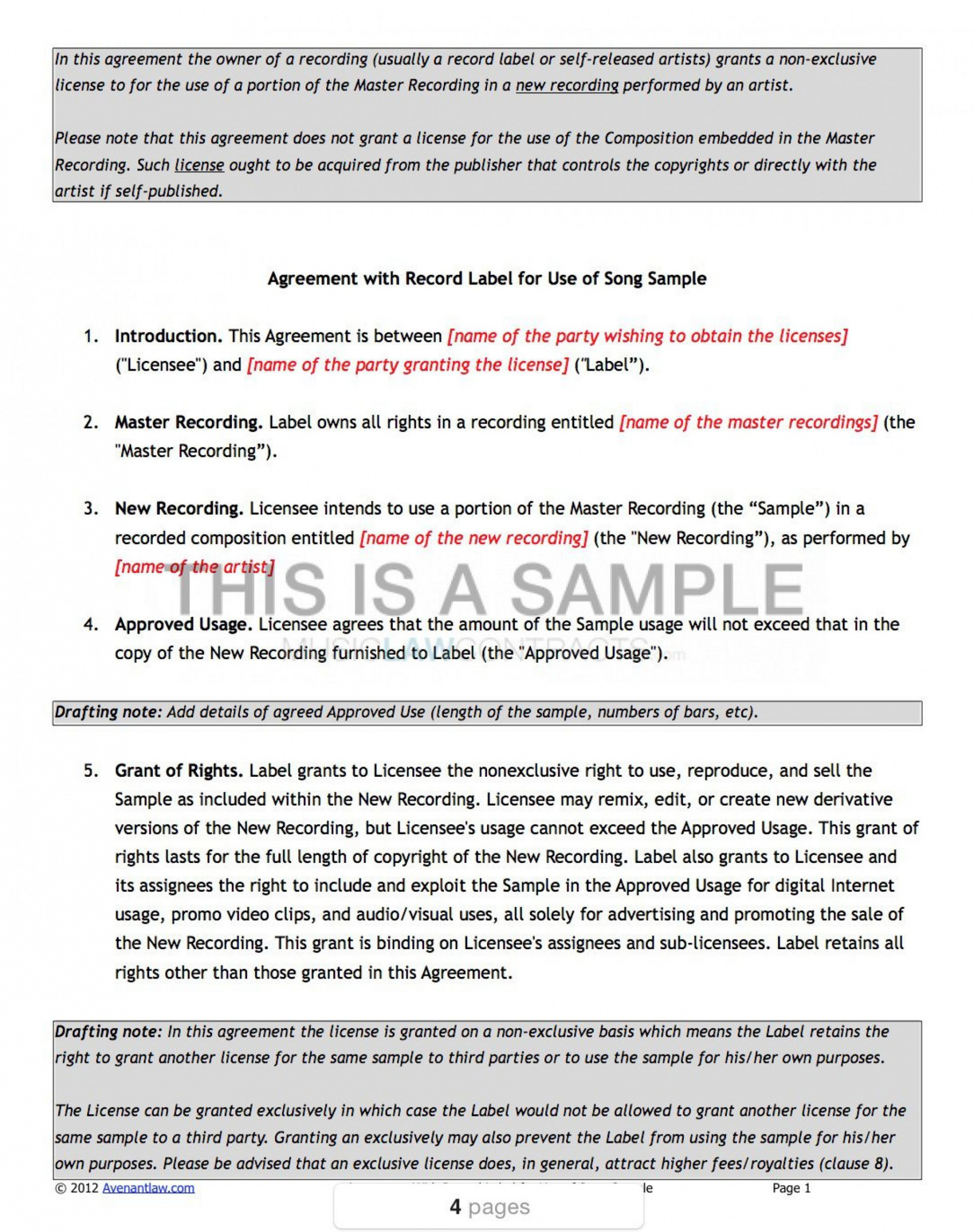 sample record label contract template ~ addictionary independent record label contract template sample