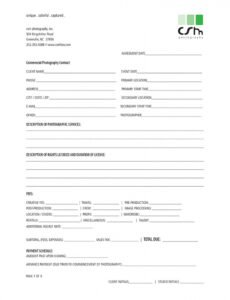 what your photography contract must have plus good photography wedding contract template doc