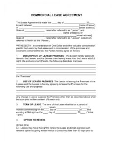 26 free commercial lease agreement templates  templatelab commercial lease contract template word