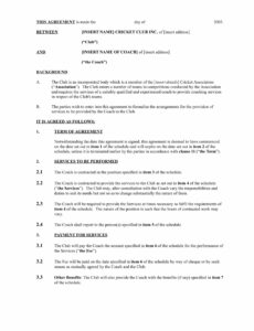 editable 13 sports coach contract example templates  docs word executive coaching contract template pdf