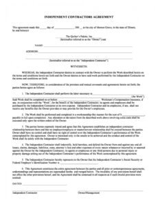 editable 50 free independent contractor agreement forms &amp;amp; templates no self harm contract template sample