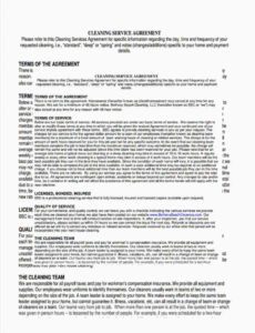 free 7 cleaning service forms in pdf  ms word janitorial services contract template example