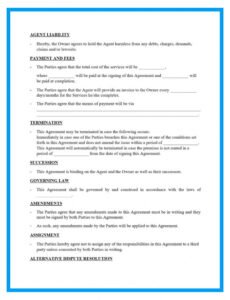free property management agreement form and template property maintenance contract template