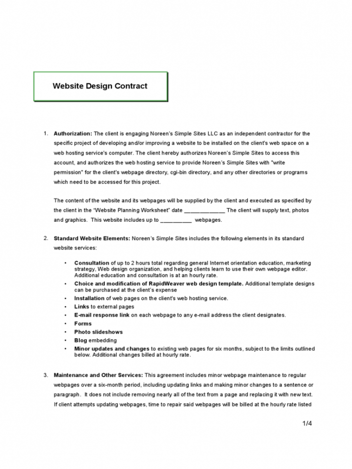free web design contract how to write it &amp; what you should include web designer contract template example