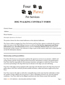 pet sitting agreement template  autismrpphub pet care contract template