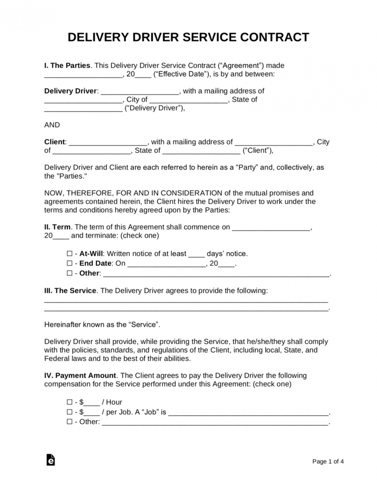 Towing Service Agreement Template