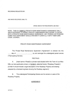 printable private road maintenance agreement  fill out and sign printable pdf  template  signnow property maintenance contract template