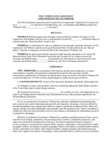 sample 39 readytouse noncompete agreement templates  templatelab no compete contract template excel