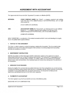 sample agreement with accountant template  by businessinabox™ accounting services contract template excel