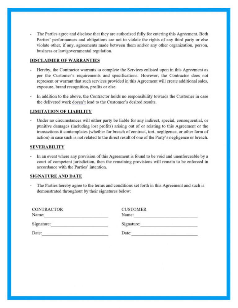 Sample Free Roofing Contract Template Samples Face