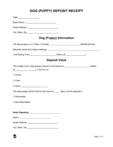 Best Puppy Purchase Contract Template Pdf Example