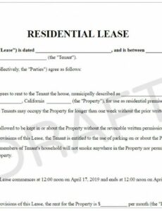 Best Standard Rental Contract Template Pdf Sample