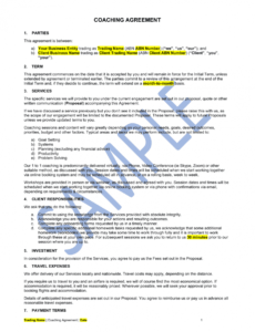 Costum Business Coaching Contract Template