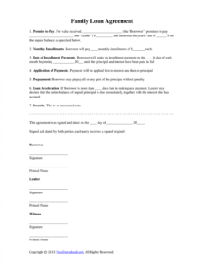 Editable Legal Contract Template For Borrowing Money Excel