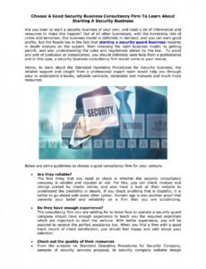 Editable Private Security Contract Template Word