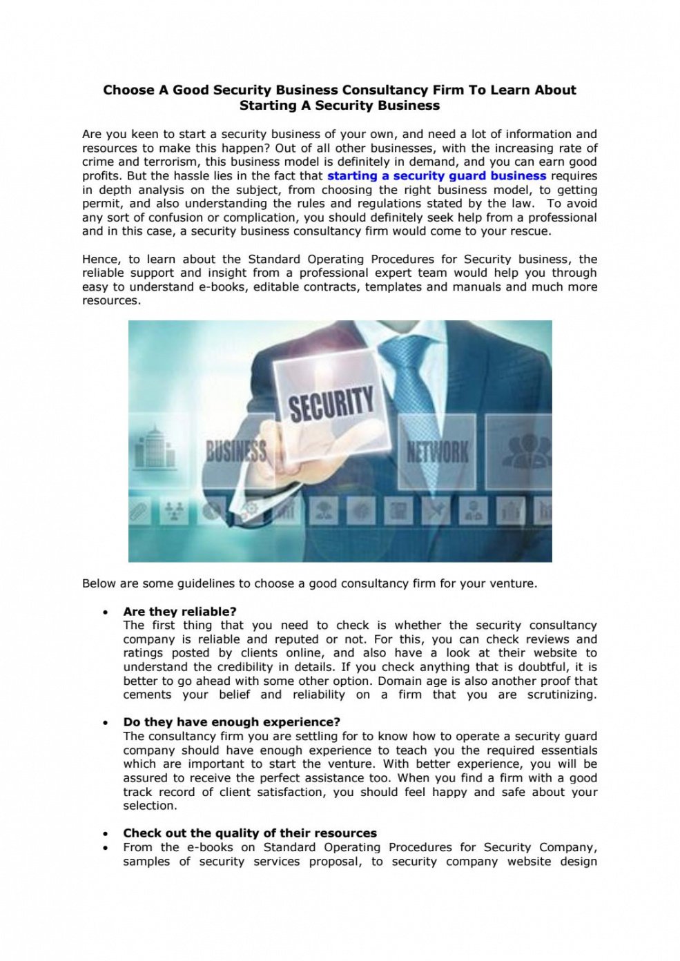 Editable Private Security Contract Template Word