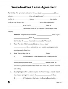 Editable Vacation Home Rental Contract Template Word