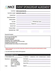 free 6 sample event sponsorship forms in ms word  pdf event sponsorship contract template word