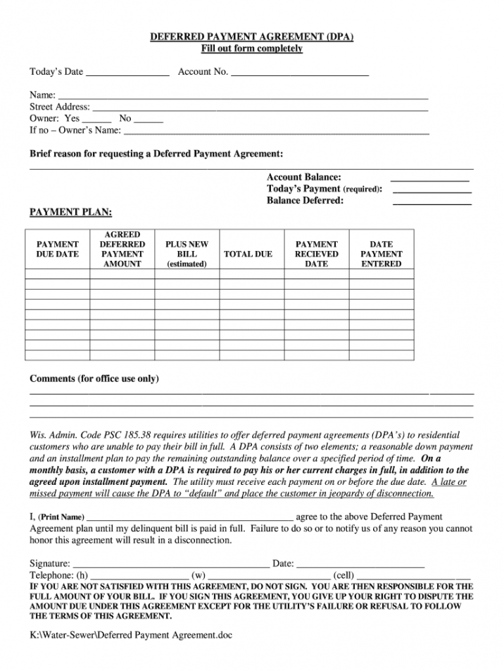 Free Legal Contract Template For Payment Pdf Example