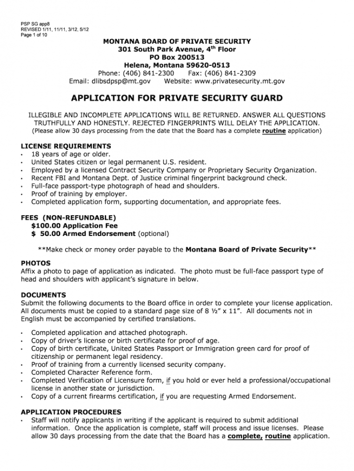 Private Security Agreement Template