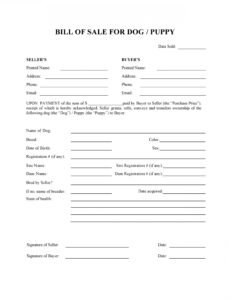 Free Puppy Purchase Contract Template Pdf Sample