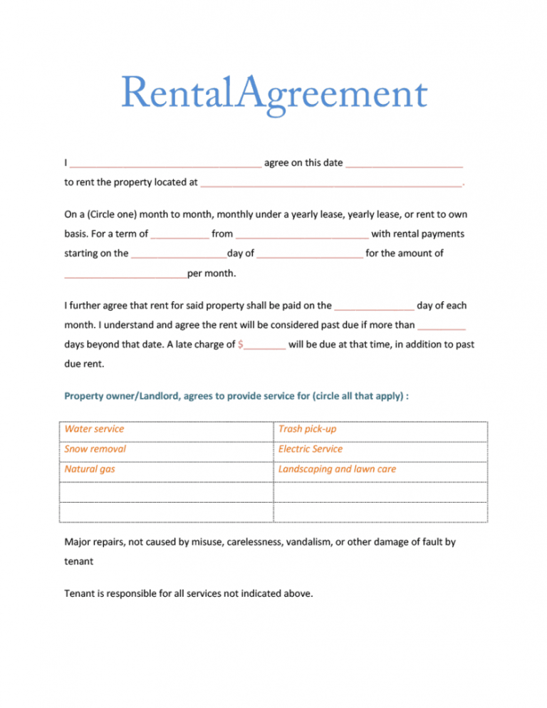 Free Room Rental Contract Template Word | Steemfriends