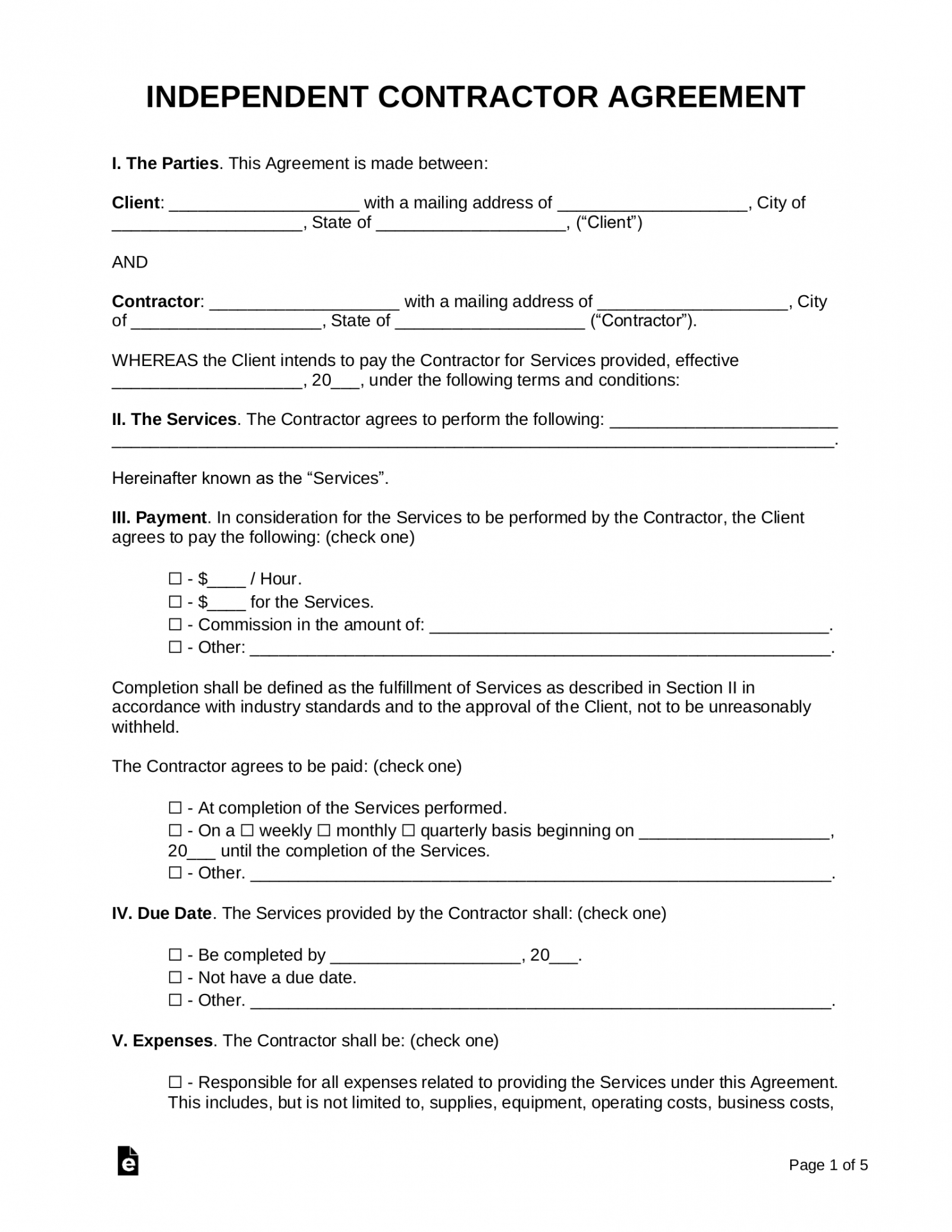 Legal Contract Between Two Parties Template Excel Example