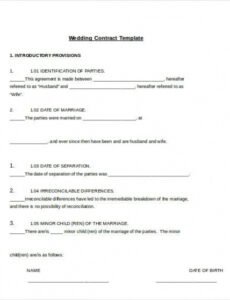 Printable Bridal Makeup Contract Template Doc Sample