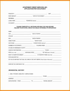 Apartment Rental Contract Template  Sample