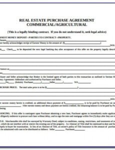 Best Commercial Real Estate Contract Template Word Example