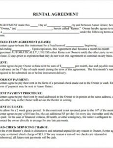 Best Condo Rental Contract Template Pdf