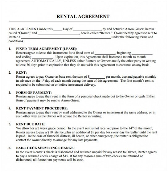 Best Condo Rental Contract Template Pdf