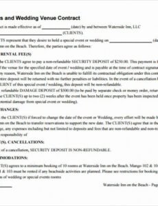 Best Venue Rental Contract Template Pdf Sample