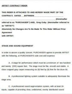 Contract For Entertainment Services Template Word Sample